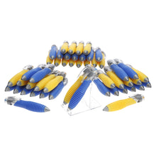 Load image into Gallery viewer, 25 Big Weighted Fat Pens Retractable Blue Body Ballpoint Pens.
