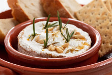Load image into Gallery viewer, Camembert Cheese Pot and Lid baked cheese oven proof stoneware parties
