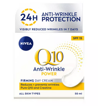 Load image into Gallery viewer, 3 X Nivea Q10 Anti-Wrinkle SPF15 Day Cream - 50ml  3 X 50ML POTS
