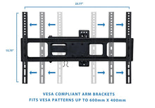 Load image into Gallery viewer, MI Mount -it Full Motion TV Wall Mount 37&#39;&#39;-70&#39;&#39; tilt swivel up to 35kg
