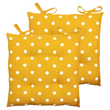 Load image into Gallery viewer, FURN Home and Style Polka Pintuck Quilt Tie Fastening Twin Pack Seat Pads

