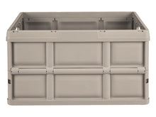 Load image into Gallery viewer, Storage boxes collapsible folding stacking 62L large strong folding storage x 4 BEIGE
