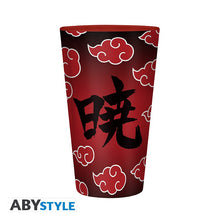 Load image into Gallery viewer, NARUTO SHIPPUDEN - Large Glass - 400ml - Akatsuki. COLLECTABLES
