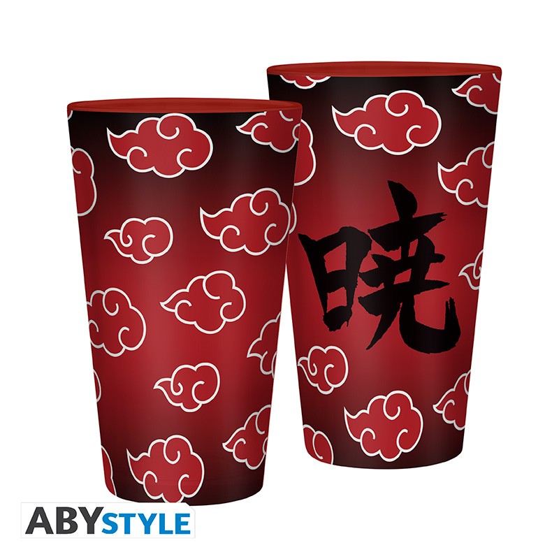 NARUTO SHIPPUDEN - Large Glass - 400ml - Akatsuki. COLLECTABLES