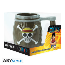 Load image into Gallery viewer, OFFICIAL ONE PIECE PIRATE BARREL 3D COFFEE MUG CUP NEW IN GIFT BOX COLLECTABLES
