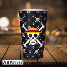 Load image into Gallery viewer, OFFICIAL ONE PIECE LUFFY LARGE TUMBLER DRINKING GLASS IN GIFT BOX. COLLECTABLES
