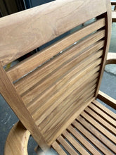 Load image into Gallery viewer, Teak Oval Extending Table 180cm to 240cm and 6 Oxford stacking chairs ( Seconds)
