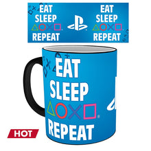 Load image into Gallery viewer, GB eye Playstation Sleep Repeat Heat Change Mug COLLECTABLES
