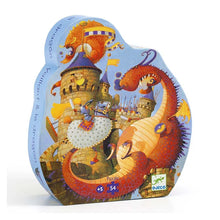 Load image into Gallery viewer, Valiant and the Dragons Silhouette Puzzle - 54 pieces - Djeco
