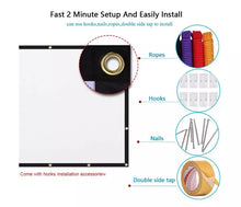 Load image into Gallery viewer, Projection Screen Material Foldable Projector Screen Non Crease Portable 100 In
