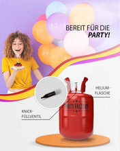 Load image into Gallery viewer, Helium Balloon Gas Disposable Approx 30 Balloons 0.2 sqm³ Foil Balloons Helium Bottle
