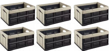 Load image into Gallery viewer, 6 X Collapsable Folding Stacking Storage Boxes 32L Large Strong Folding Storage.
