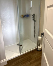 Load image into Gallery viewer, Stainless Steel Shower Caddy Shower Tidy Silver Single Shelf Large Sticking Cup
