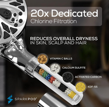 Load image into Gallery viewer, 10 Spray Setting Shower Head High Flow Filtered Shower Head, Stainless Hose
