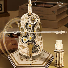 Load image into Gallery viewer, Music Box For Adult To Build Cello Music Box Kit 3D Wooden Puzzles DIY Assembly
