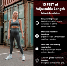 Load image into Gallery viewer, Speed Skipping Rope Ball Bearing Screw-Free Jump Rope 2 Speed Wire Cables Boxing

