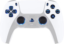Load image into Gallery viewer, eXtremeRate 7 Colors 9 Modes Luminated Dpad Thumbsticks Share Home Face Buttons for PS5 Controller BDM-030 040 050, White Classical Symbols Buttons DTF V3 LED Kit - NOT A CONTROLLER
