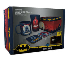 Load image into Gallery viewer, DC BATMAN GLOW IN THE DARK GIFT SET MUG, GLASS,  COASTERS, GIFT BOX
