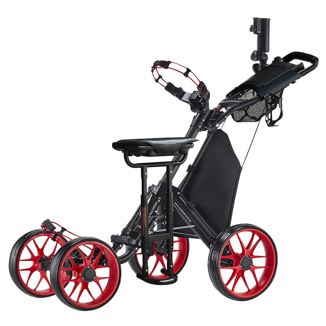 CaddyTek Explorer V8 - SuperLite 4 Wheel Golf Push Cart