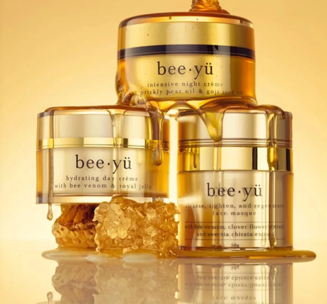 Bee Yu Natural Face Cream, Night Cream, and Face Mask Bundle set of 3 boxed