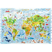Load image into Gallery viewer, Unidragon Kids World Map 100pcs jigsaw puzzle wooden and boxed
