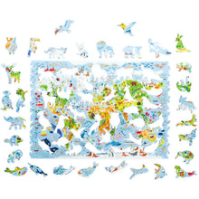 Load image into Gallery viewer, Unidragon Kids World Map 100pcs jigsaw puzzle wooden and boxed
