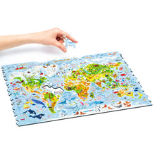 Load image into Gallery viewer, Unidragon Kids World Map 100pcs jigsaw puzzle wooden and boxed

