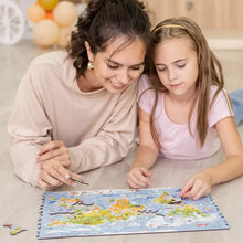 Load image into Gallery viewer, Unidragon Kids World Map 100pcs jigsaw puzzle wooden and boxed
