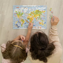 Load image into Gallery viewer, Unidragon Kids World Map 100pcs jigsaw puzzle wooden and boxed

