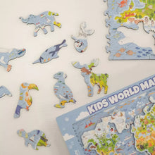 Load image into Gallery viewer, Unidragon Kids World Map 100pcs jigsaw puzzle wooden and boxed
