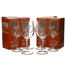 Load image into Gallery viewer, APEROL Spritz Cocktail Glasses X6 in GIFTBOXES 51cl STEMMED Glass.
