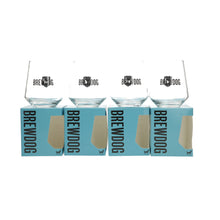 Load image into Gallery viewer, 4 x Brew Dog One Pint 20oz Glass Laser Nucleated In Gift Box New
