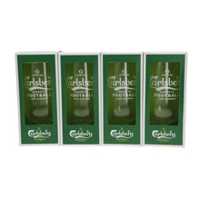 Load image into Gallery viewer, 4x New Style Carlsberg Pilsner Football Lager Beer Glasses : Pint
