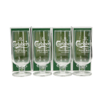 Load image into Gallery viewer, 4x New Style Carlsberg Pilsner Football Lager Beer Glasses : Pint
