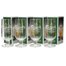 Load image into Gallery viewer, 4x New Style Carlsberg Pilsner Football Lager Beer Glasses : Pint
