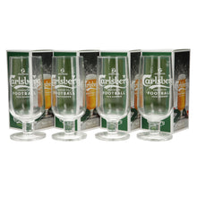 Load image into Gallery viewer, 4x New Style Carlsberg Pilsner Football Lager Beer Glasses : Pint
