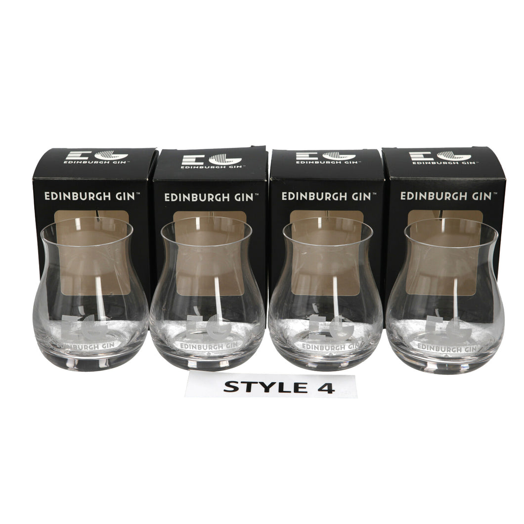 Edinburgh Gin - STYLE 4 NEW & BOXED. collectables mancave pub bar set of 4