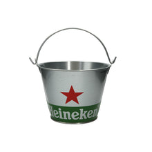 Load image into Gallery viewer, 2 x Heineken Bottle Ice Bucket With Handle 7” Diameter
