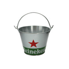 Load image into Gallery viewer, 2 x Heineken Bottle Ice Bucket With Handle 7” Diameter
