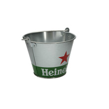 Load image into Gallery viewer, 2 x Heineken Bottle Ice Bucket With Handle 7” Diameter
