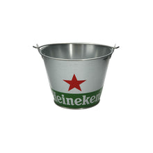 Load image into Gallery viewer, 2 x Heineken Bottle Ice Bucket With Handle 7” Diameter
