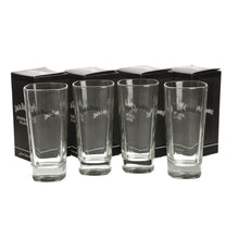 Load image into Gallery viewer, 4 x JD Highball glasses. Mancave. collectables. Jack Daniels.
