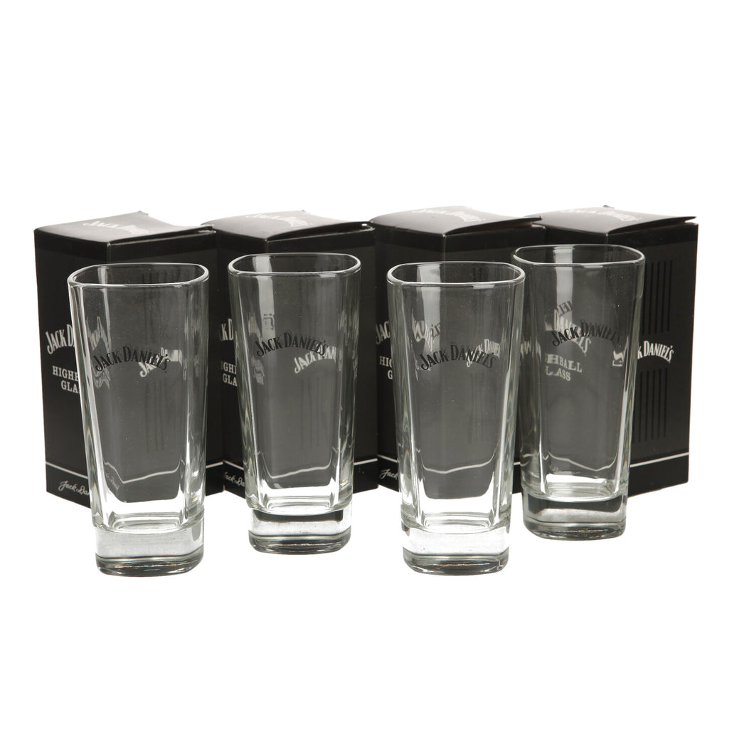 4 x JD Highball glasses. Mancave. collectables. Jack Daniels.
