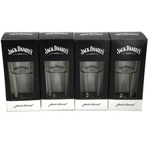Load image into Gallery viewer, 4 x  Jack Daniel&#39;s Tennessee No7 Highball Tumbler Tall Whisky Glass In Gift Box
