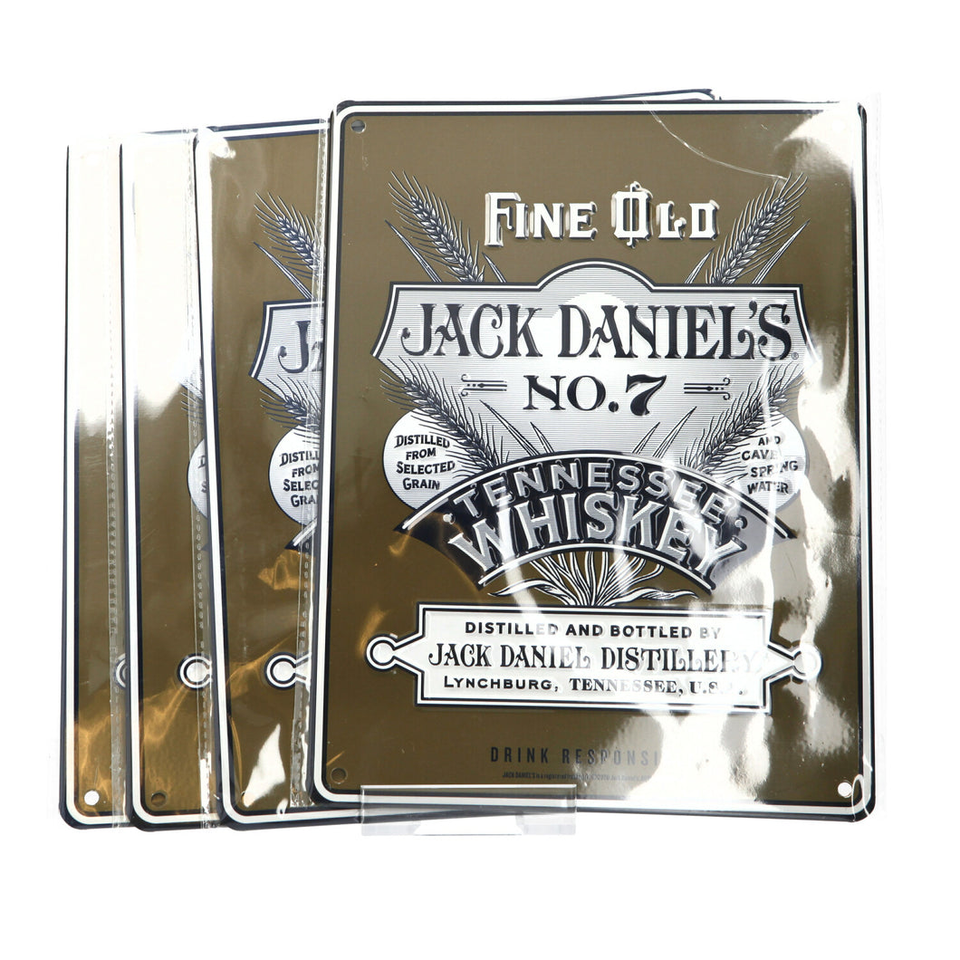 4 x JD Tennessee No7 New Grey Signs. Man cave. Bars. Collectables. Grey Sign.