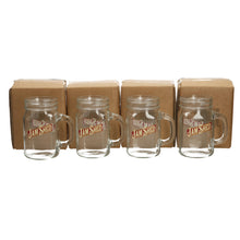 Load image into Gallery viewer, 4 x Jam Shed Wine Mason Jars Glasses Retro With Handles
