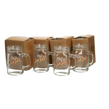 Load image into Gallery viewer, 4 x Jam Shed Wine Mason Jars Glasses Retro With Handles
