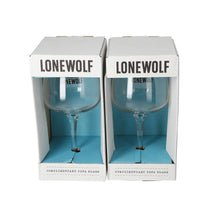 Load image into Gallery viewer, 2 x Lone Wolf Gin Balloon Glasses.
