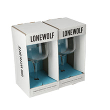Load image into Gallery viewer, 2 x Lone Wolf Gin Balloon Glasses.
