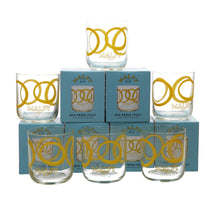 Load image into Gallery viewer, 6 x  MALFY Retro GIN GLASSES Limited Edition Collectable Boxed. Bar. Party
